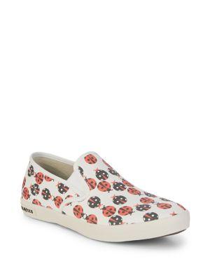 Seavees Baja Lady Bug Print Slip-on Sneakers