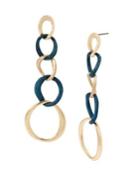 Robert Lee Morris Collection Patina And Goldtone Sculptural Link Earrings