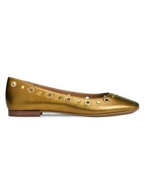 Aerosoles Martha Stewart Goldie Embellished Leather Ballet Flats