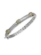 Lord & Taylor 14k Gold And Sterling Silver 0.25 Tcw Diamond Bracelet