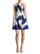 Vince Camuto Double Strap Scuba Fit-and-flare Dress