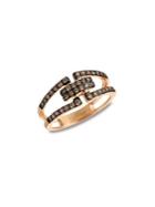 Le Vian Chocolatier Chocolate Diamonds And 14k Strawberry Gold Ring