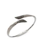 Nadri Twirl Hinge Crystal Bangle Bracelet