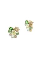 Betsey Johnson Goldtone Flower Cluster Stud Earrings