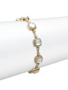 Nadri Framed Cushion 18k Gold-plated Mother Of Pearl Bracelet