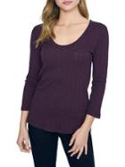 Sanctuary Ruby Ribbed Cotton-blend Top