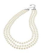 Nadri Three-row Pearl Necklace
