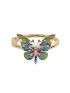 Betsey Johnson Blooming Crystal Butterfly Statement Bracelet