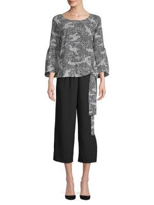 Michael Michael Kors Petite Patchwork Snake Print Blouse