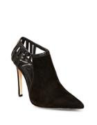 B Brian Atwood Oria Cutout Suede Booties