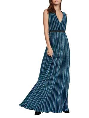 Bcbgmaxazria Pleated Maxi Dress