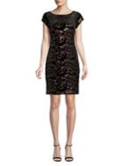 Eliza J Sequined Velvet Dress
