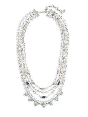 Lucky Brand Milagro Indigo Ranch Faux Pearl & Blue Lace Agate Layered Necklace