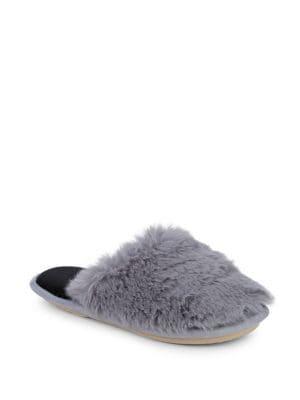 Kensie Faux-fur Mule Slippers