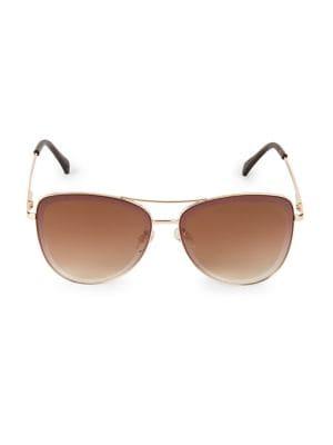 Sam Edelman 60mm Rounded Aviator Sunglasses