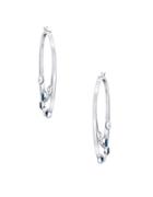 Gaze Swarovski Crystal Hoop Pierced Earrings-2-inch
