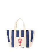 Cathy's Concepts Lobster Striped Canvas Tote