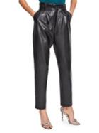 Miss Selfridge Faux-leather Paperbag Trousers