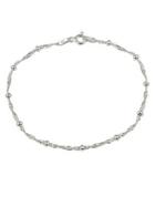 Lord & Taylor Silvertone Charm Anklet
