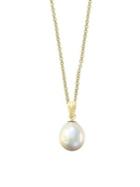 Effy 14k Yellow Gold & 10-11mm Fresh Water Pearl Pendant Necklace