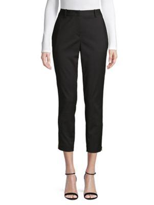 Donna Karan Cropped Cotton Blend Pants