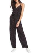 1.state Printed Lace-trimmed Jumpsuit