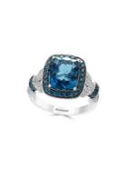 Effy Blue Diamond, Diamond, And 14k White Gold Ring