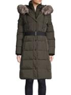 Bcbgeneration Quilted Faux Fur-trimmed Coat
