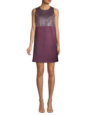 Michael Michael Kors Geo Mix Sleeveless Shift Dress