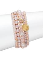 Design Lab Lord & Taylor Five-row Crystal Beaded Bracelets
