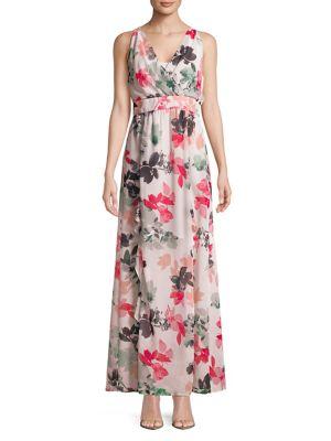 Vince Camuto Ruffled Floral Dress