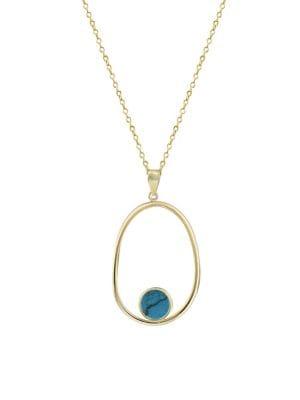 Lord & Taylor Organic Open Detail Pendant Necklace