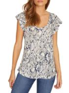 Sanctuary Snake-print Scoop Neck T-shirt