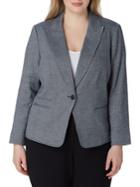 Tahari Arthur S. Levine Plus Chambray Button Jacket