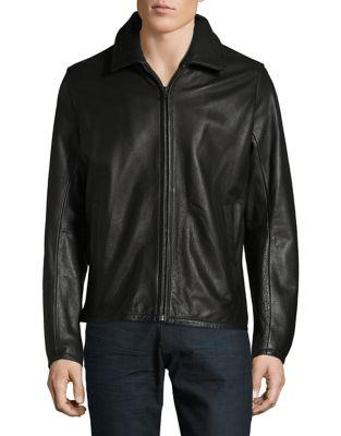 Vince Camuto Solid Leather Jacket
