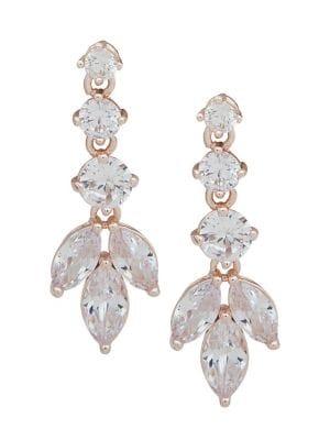 Anne Klein Crystal Linear Drop Earrings