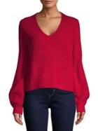 Highline Collective Balloon-sleeve V-neck Sweater