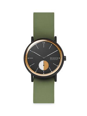 Skagen Signatur Green Silicone Field Strap Watch