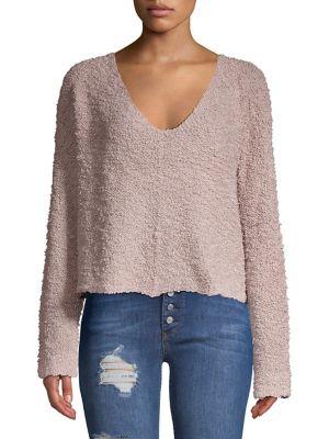 Free People Knit V-neck Pullover