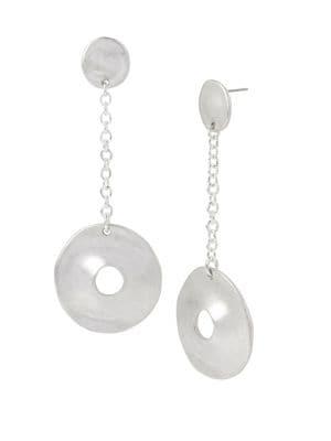 Robert Lee Morris Collection Chain Disc Drop Earrings