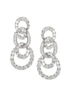 Nina Amala Crystal Three-tier Interlocking Swirl Drop Earrings