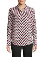 Jones New York Scallop-print Shirt