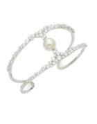 Nadri Faux Pearl And Crystal Cuff Bracelet