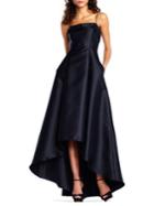 Adrianna Papell Mikado Long Hi-lo Gown