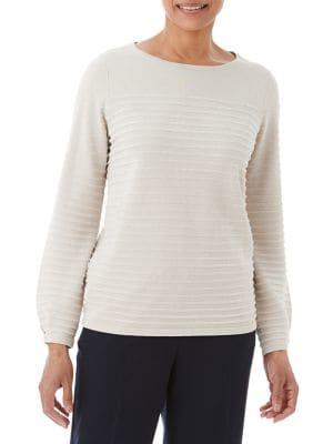 Olsen Nordic Mood Chenille Yarn Stripe Sweater