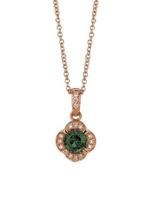 Le Vian Pistachio Diopside And 14k Strawberry Gold Pendant Necklace