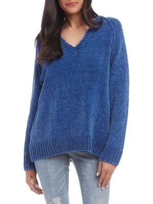 Karen Kane V-neck Chenille Sweater