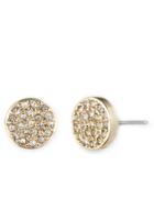 Anne Klein Goldtone And Crystal Button Stud Earrings