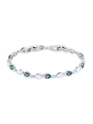 Vintage Clear And Blue Swarovski Crystal Bracelet