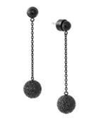 Michael Kors Brilliance Crystal And Stainless Steel Drop Earrings